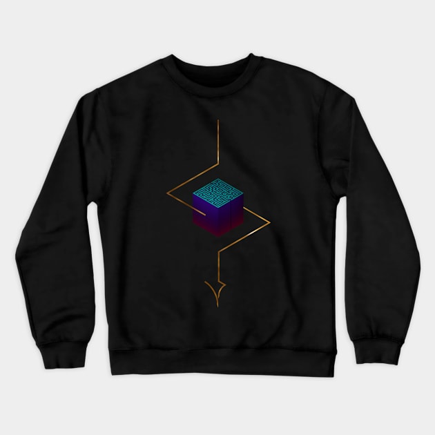 ISO-MAZE Crewneck Sweatshirt by FAT1H